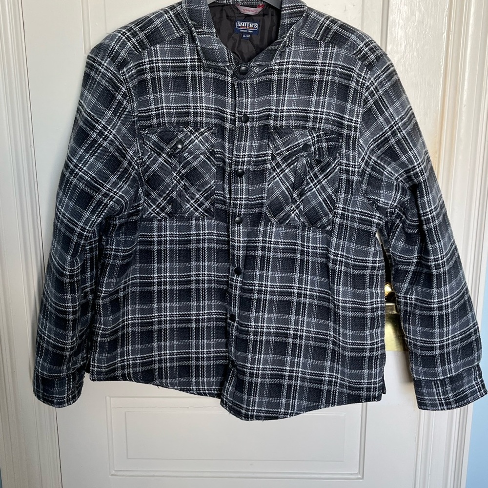 Smith’s Workwear blue plaid jacket